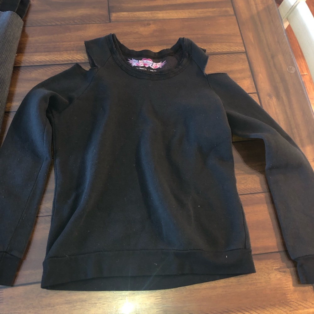 cold shoulder sweatshirt
